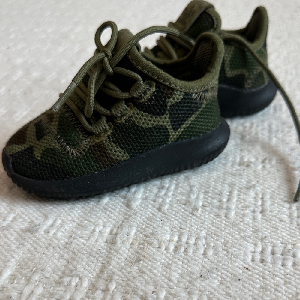 adidas Kids Green Camouflage Sneakers